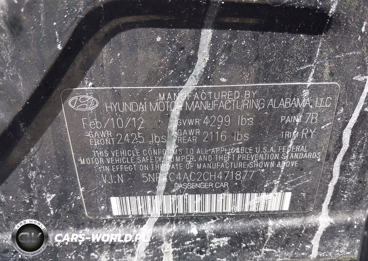 2012 Hyundai Sonata Limited VIN:5NPEC4AC2CH471877 - 9