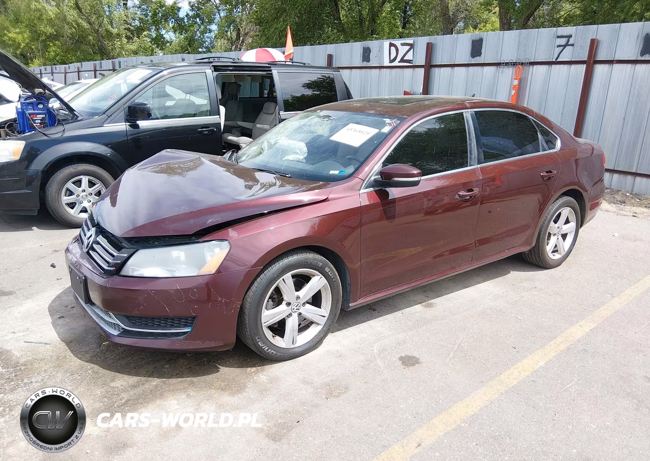 2013 Volkswagen Passat 2.5L Se VIN:1VWBP7A38DC104646 - 2