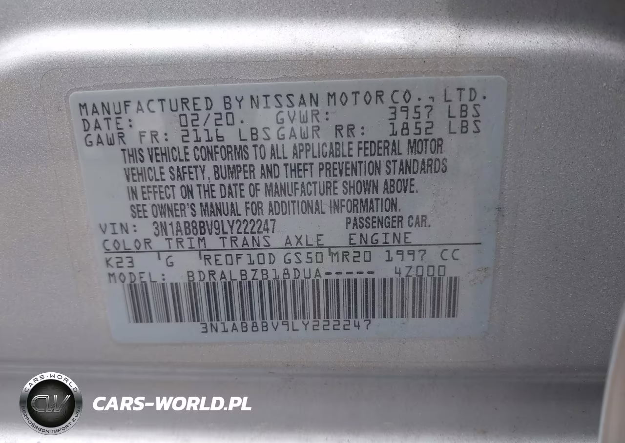 2020 Nissan Sentra S Xtronic Cvt VIN:3N1AB8BV9LY222247 - 9
