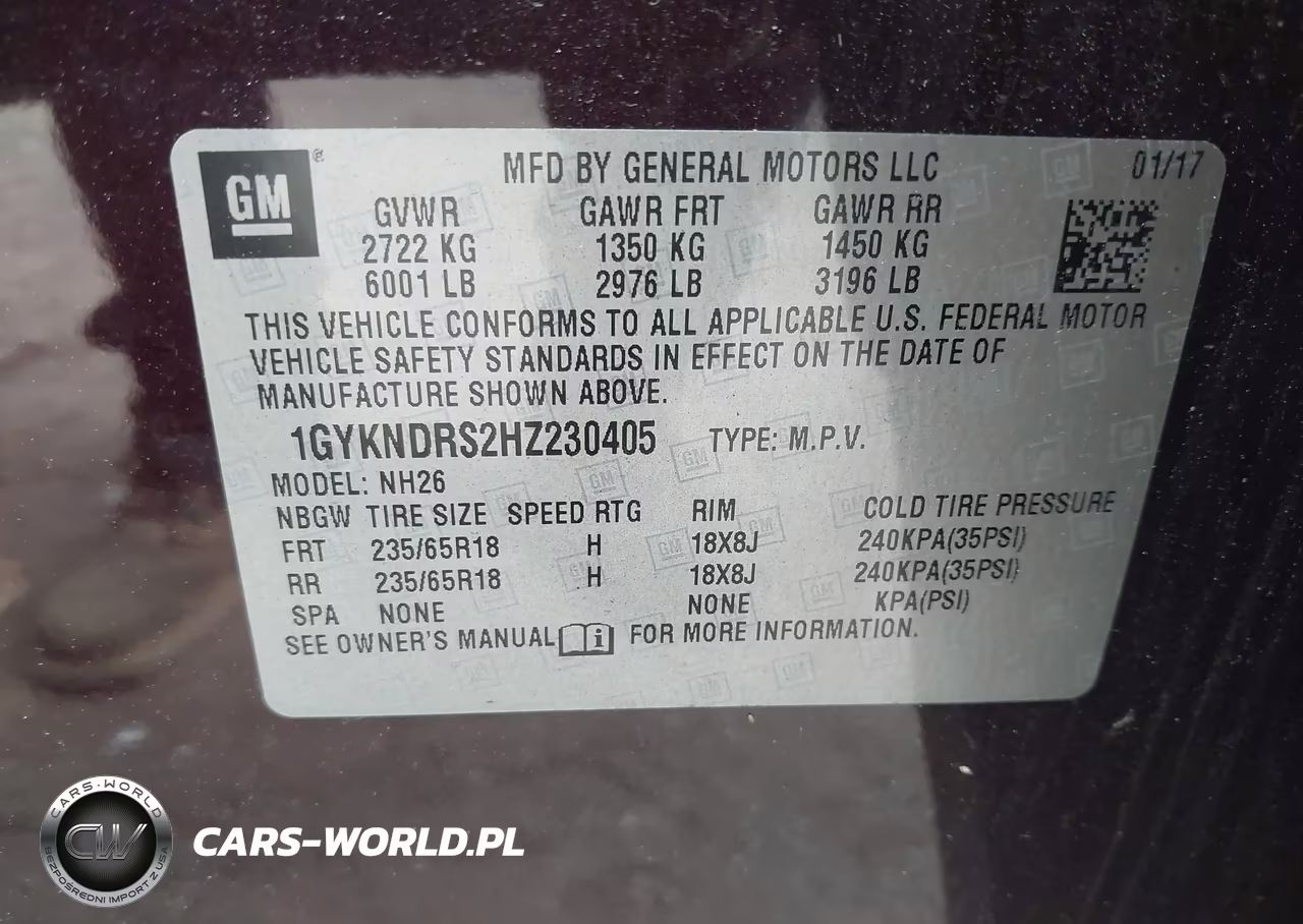 2017 Cadillac Xt5 Luxury VIN:1GYKNDRS2HZ230405 - 9
