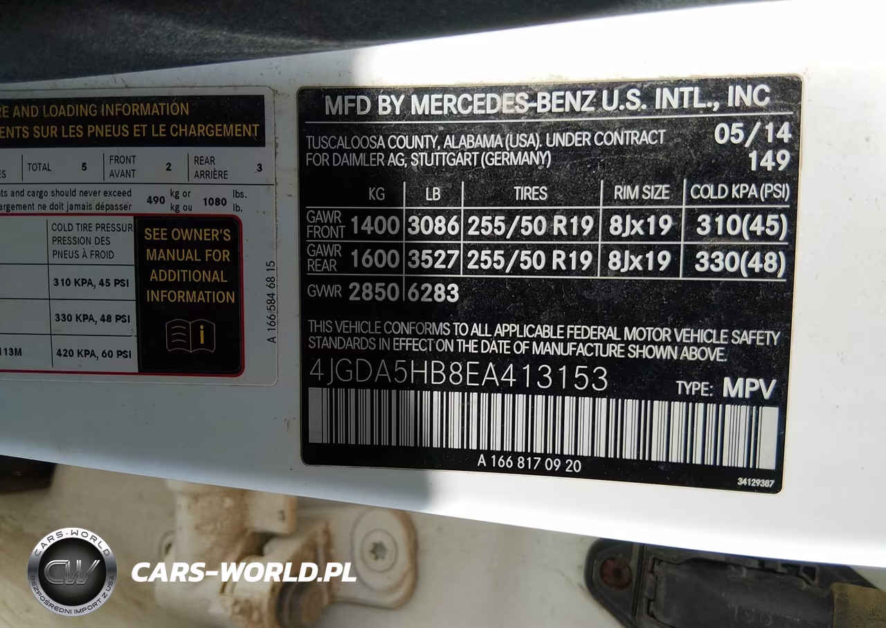 2014 Mercedes-Benz Ml 350 4Matic VIN:4JGDA5HB8EA413153 - 9