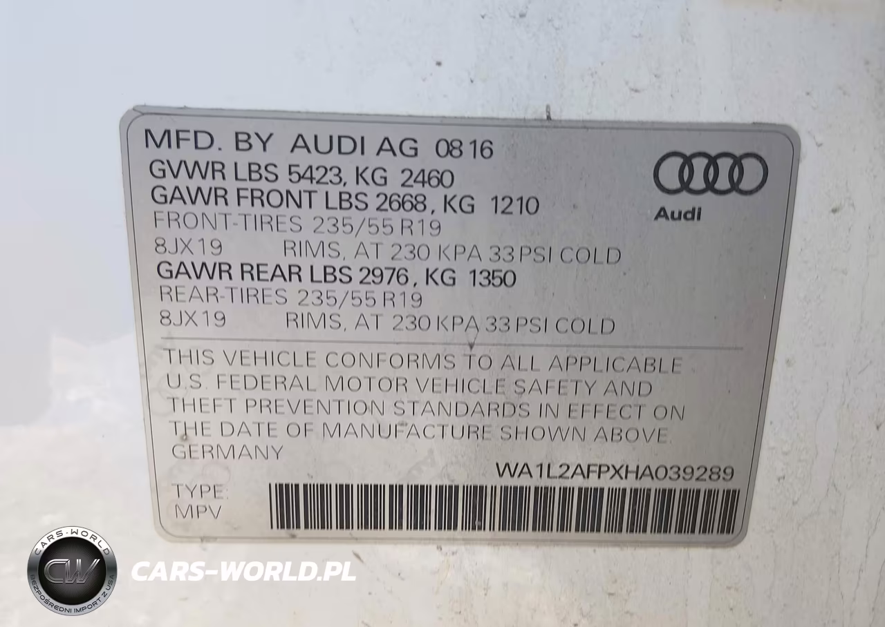 2017 Audi Q5 2.0T Premium VIN:WA1L2AFPXHA039289 - 9