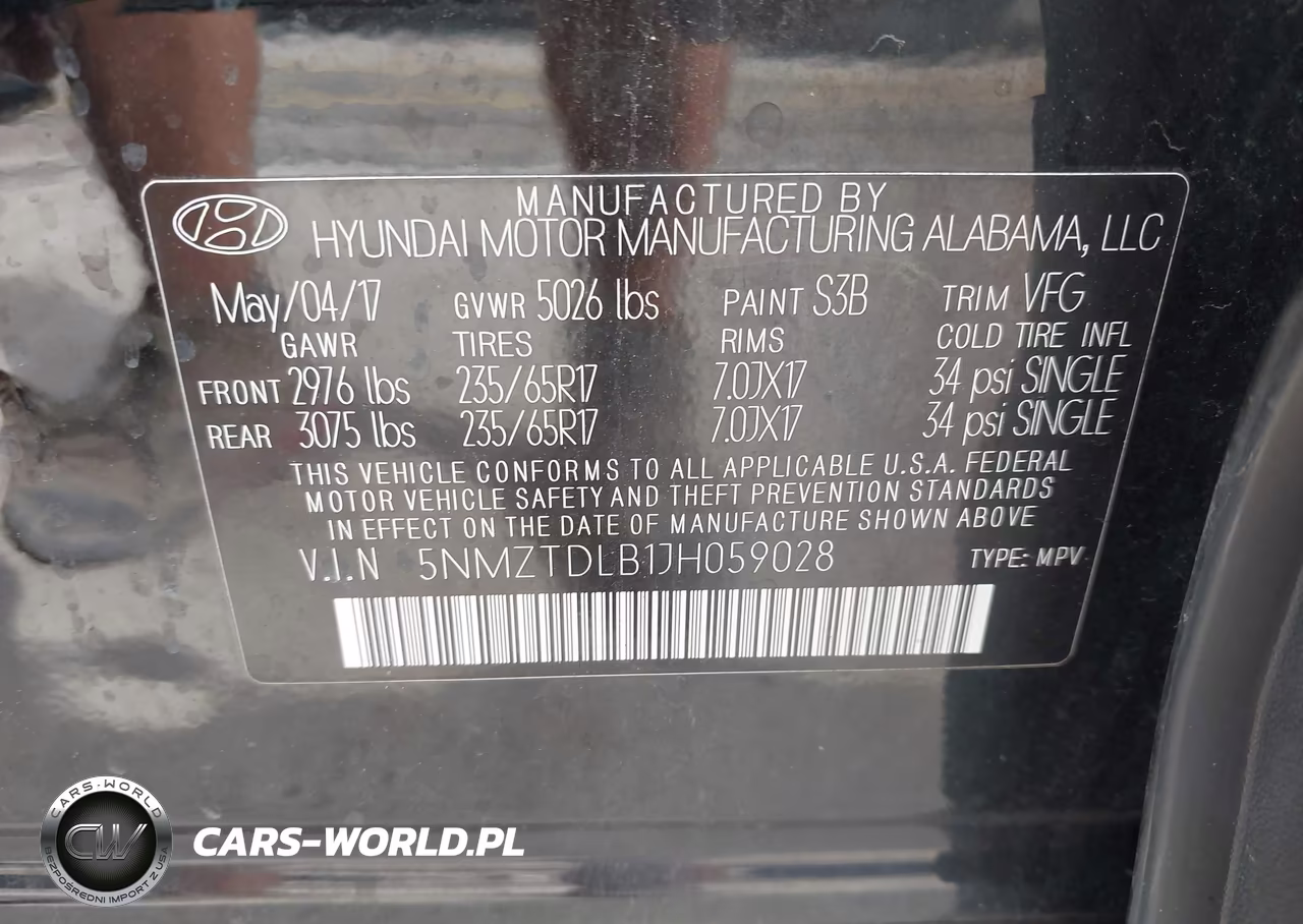 2018 Hyundai Santa Fe Sport 2.4L VIN:5NMZTDLB1JH059028 - 9