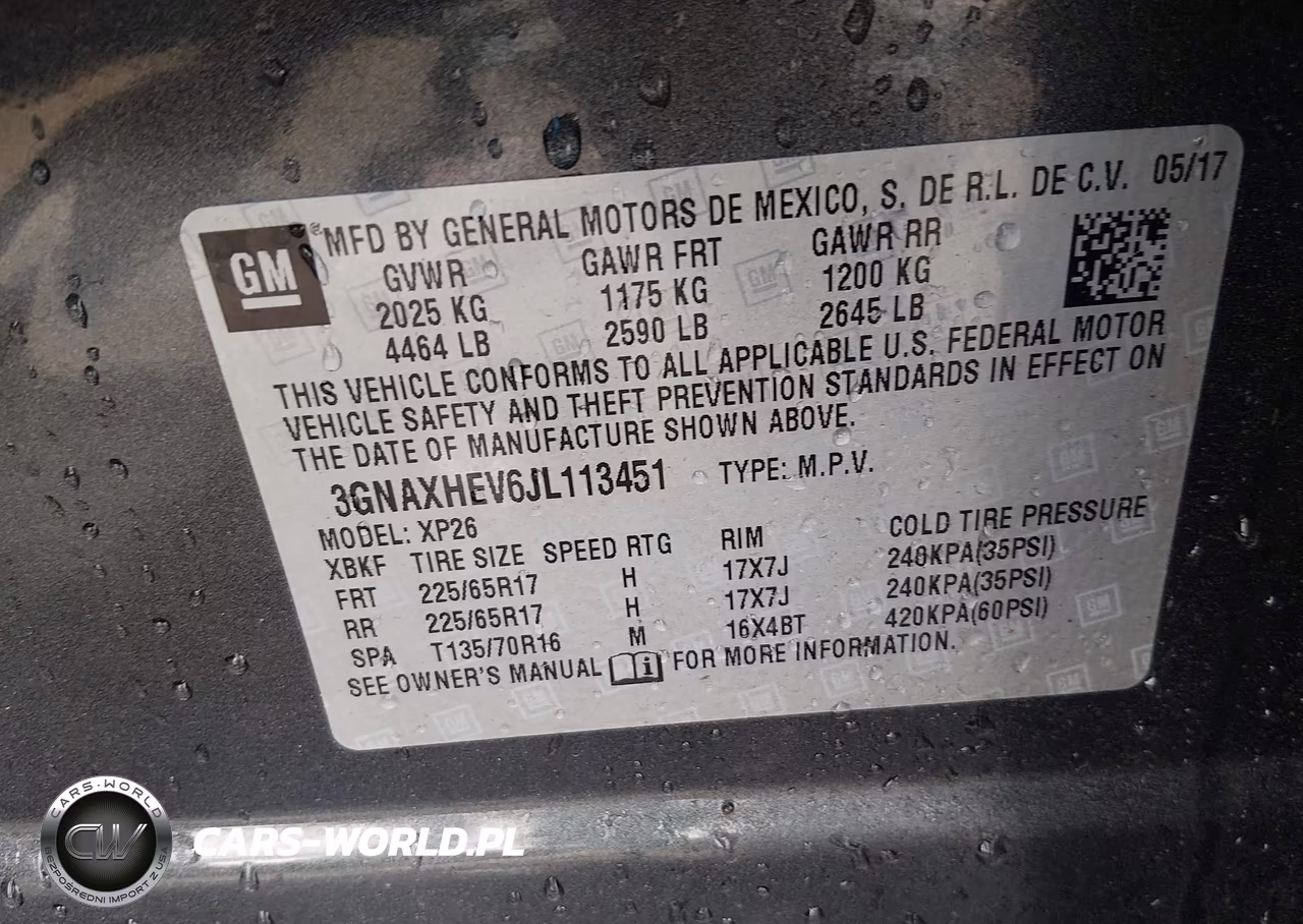 2018 Chevrolet Equinox Ls VIN:3GNAXHEV6JL113451 - 9