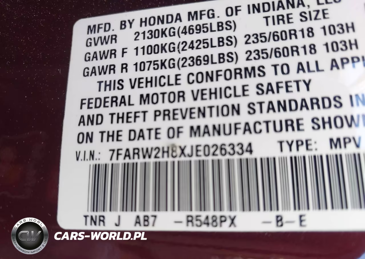 2018 Honda Cr-V Ex-L-Ex-L Navi VIN:7FARW2H8XJE026334 - 9