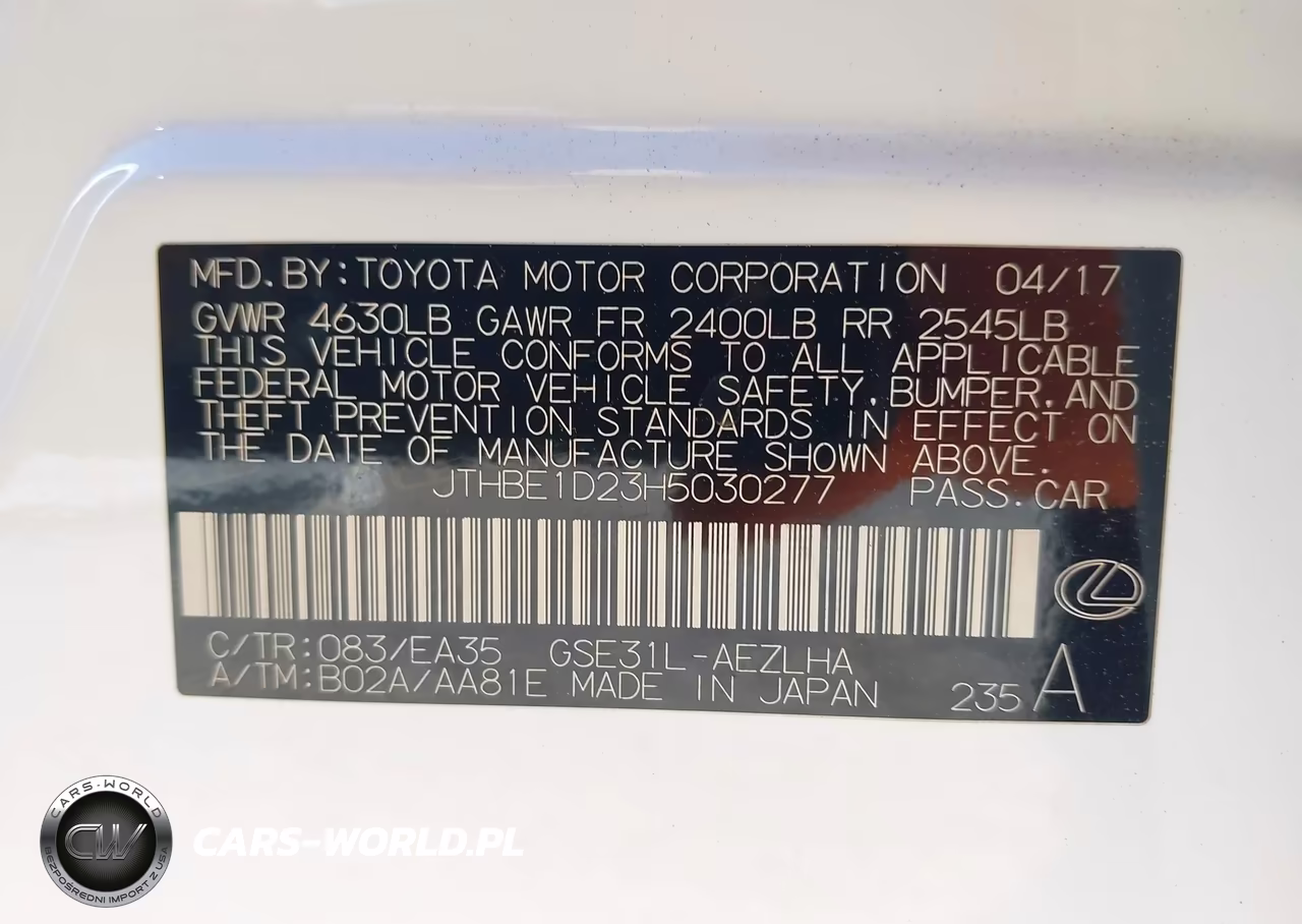 2017 Lexus Is 350 VIN:JTHBE1D23H5030277 - 9