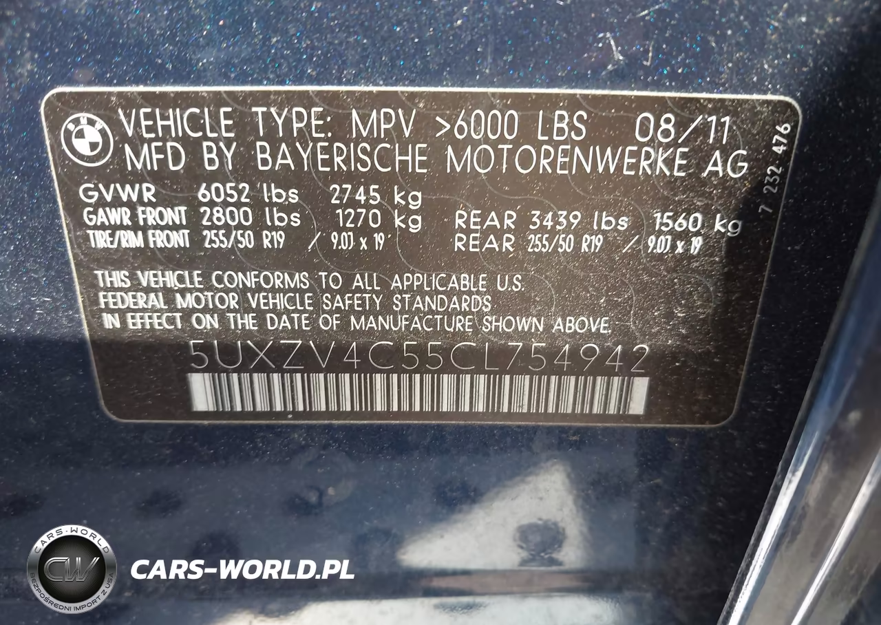2012 BMW X5 xDrive35I VIN:5UXZV4C55CL754942 - 9
