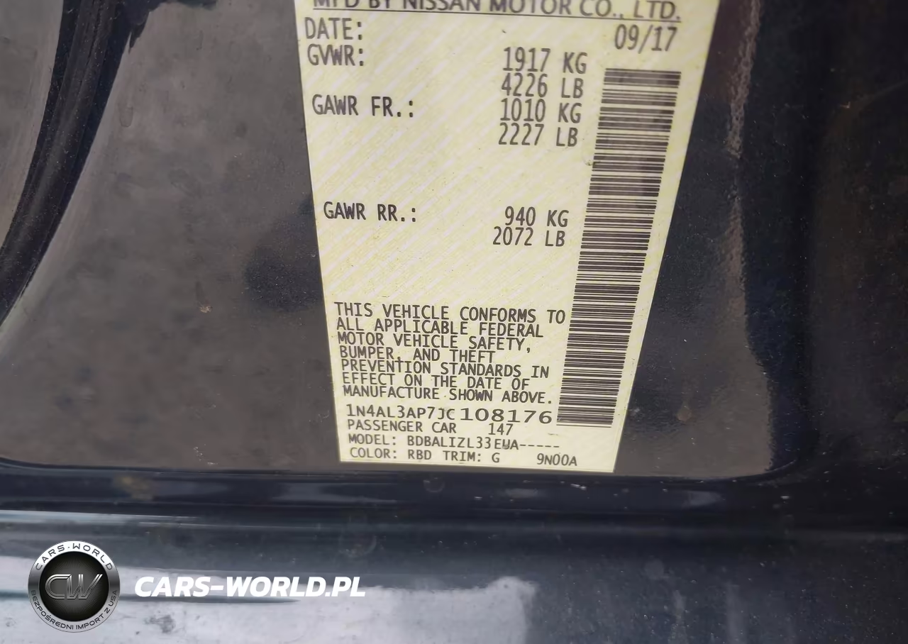 2018 Nissan Altima 2.5 Sv VIN:1N4AL3AP7JC108176 - 9