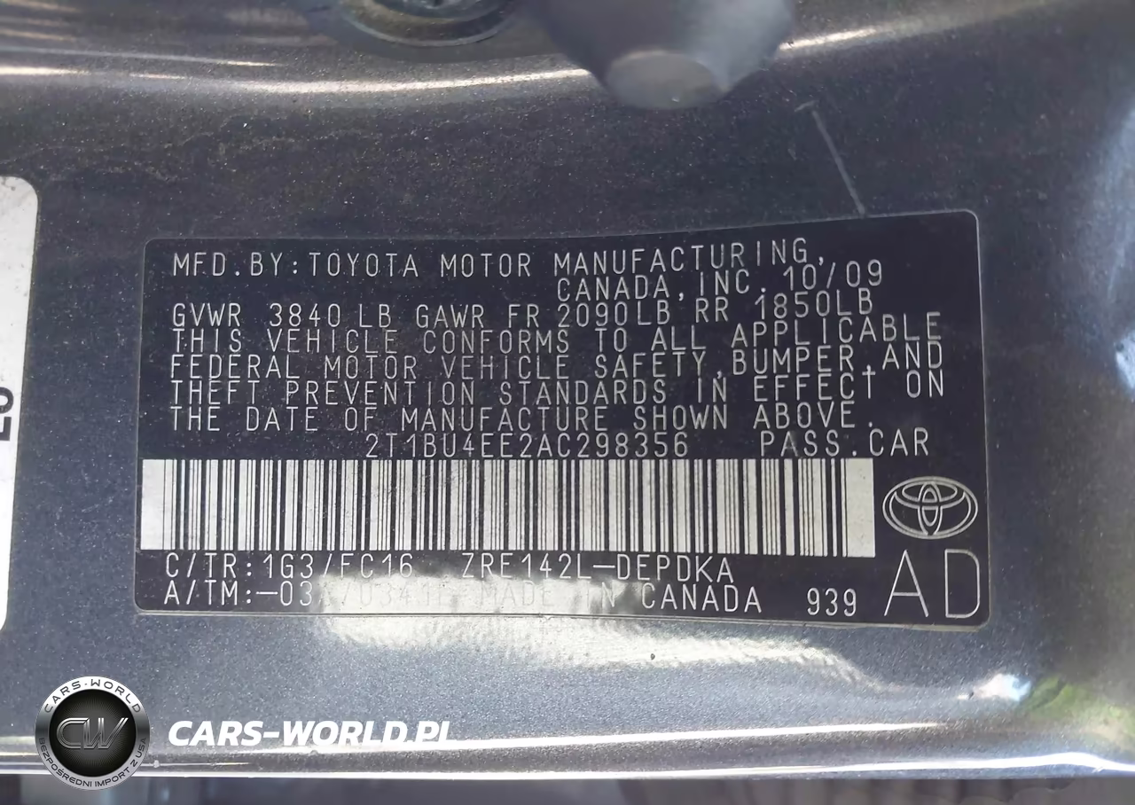 2010 Toyota Corolla Le VIN:2T1BU4EE2AC298356 - 9
