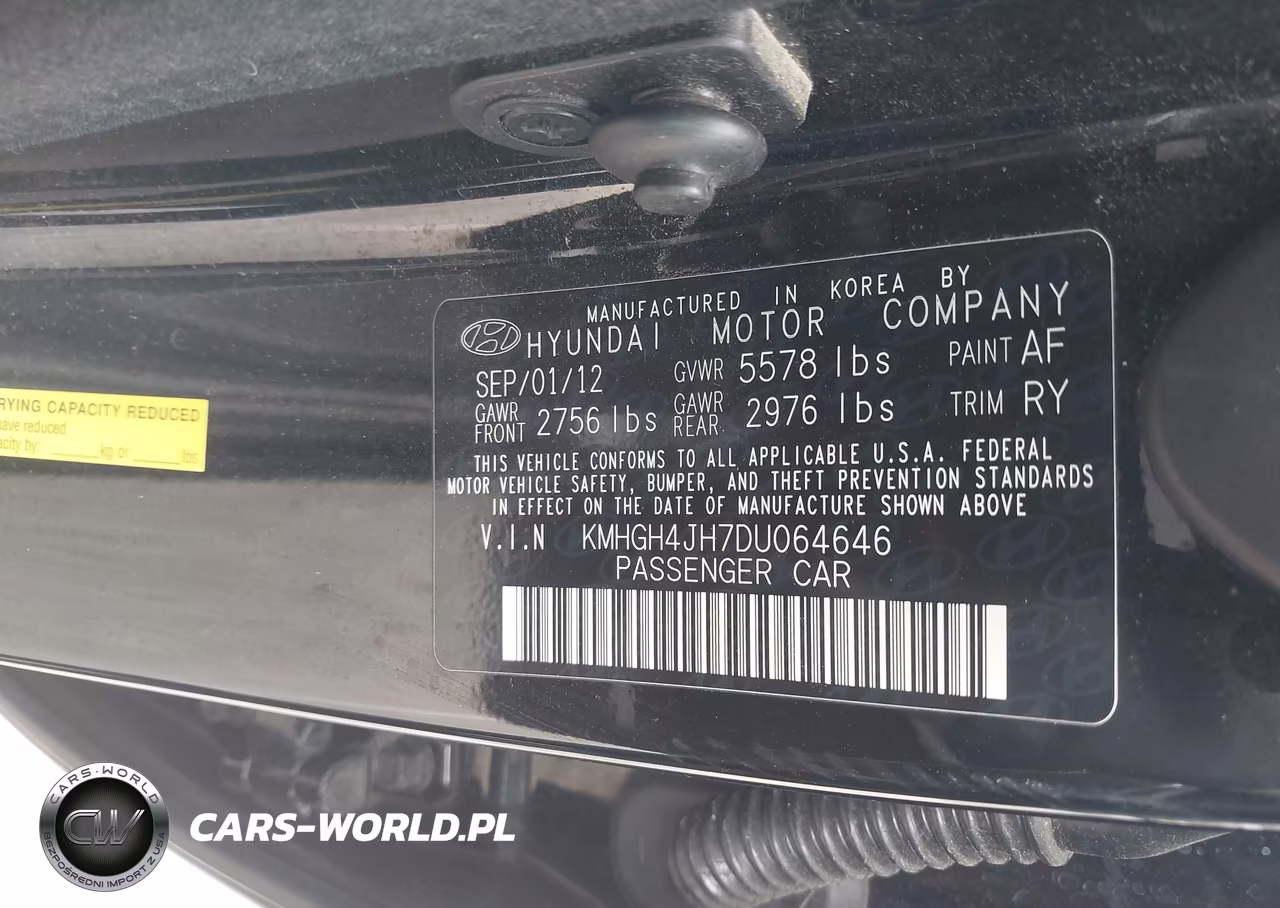 2013 Hyundai Equus Signature VIN:KMHGH4JH7DU064646 - 9