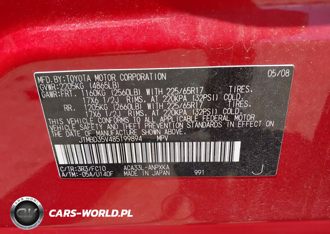 2008 Toyota Rav4 VIN:JTMBD35V485199894 - 9