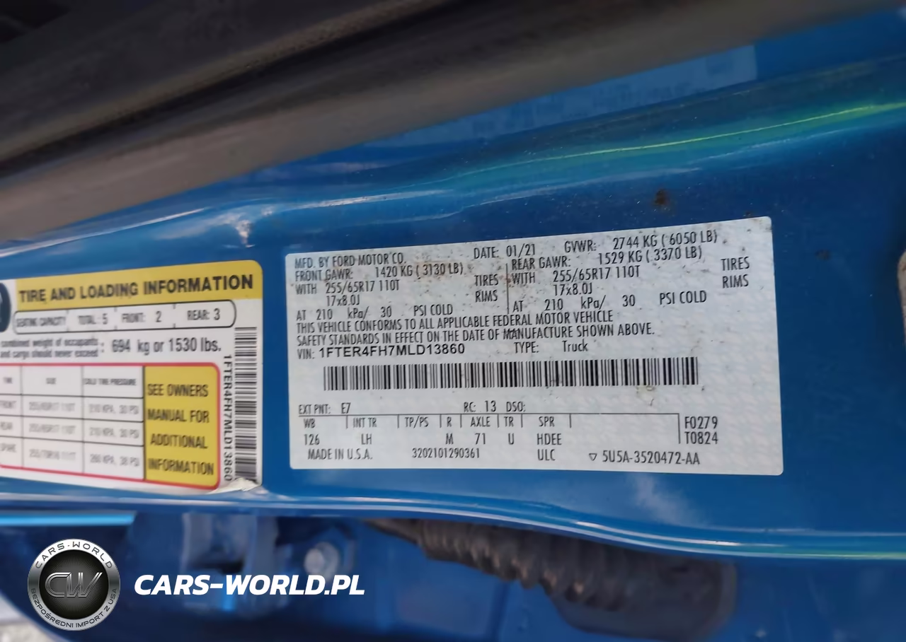 2021 Ford Ranger Xlt VIN:1FTER4FH7MLD13860 - 9