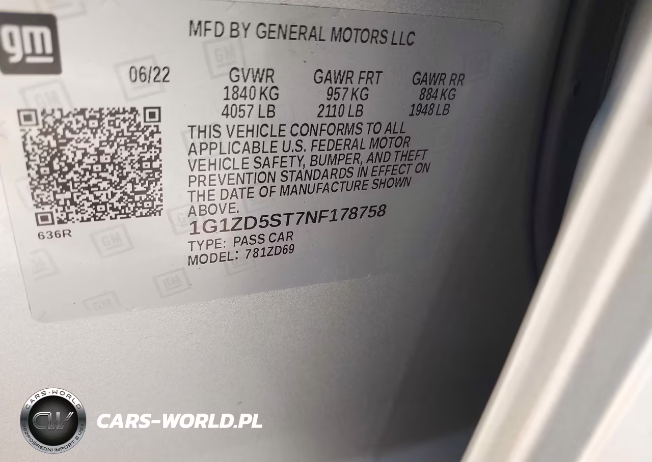 2022 Chevrolet Malibu Fwd Lt VIN:1G1ZD5ST7NF178758 - 9