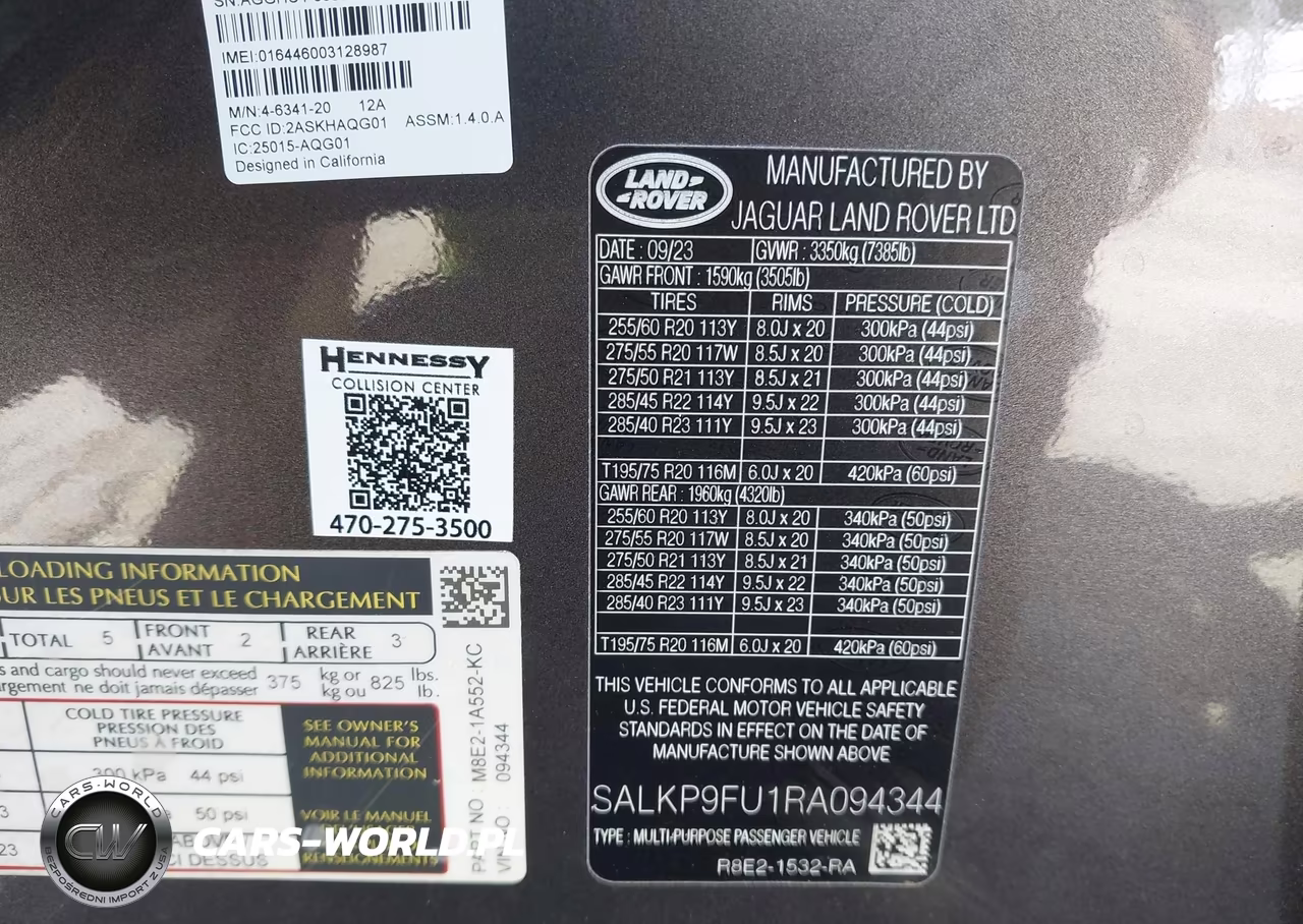 2024 Land Rover Range Rover P400 Se VIN:SALKP9FU1RA094344 - 9