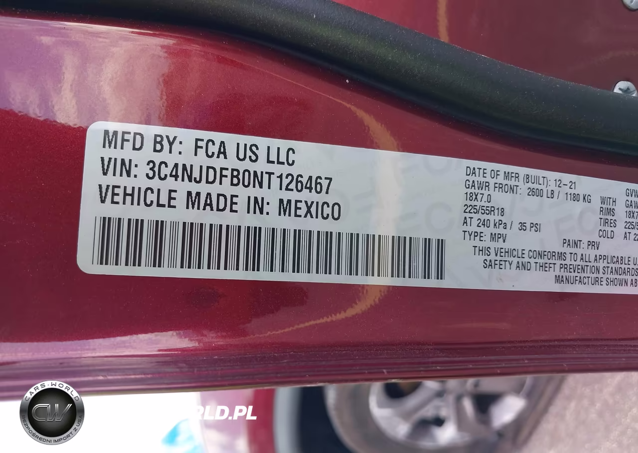 2022 Jeep Compass Latitude Lux 4X4 VIN:3C4NJDFB0NT126467 - 9