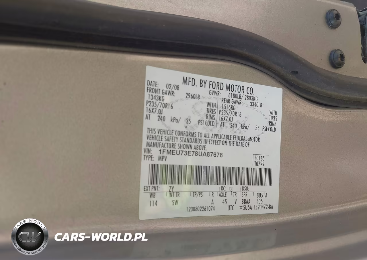 2008 Ford Explorer Xlt VIN:1FMEU73E78UA87678 - 9