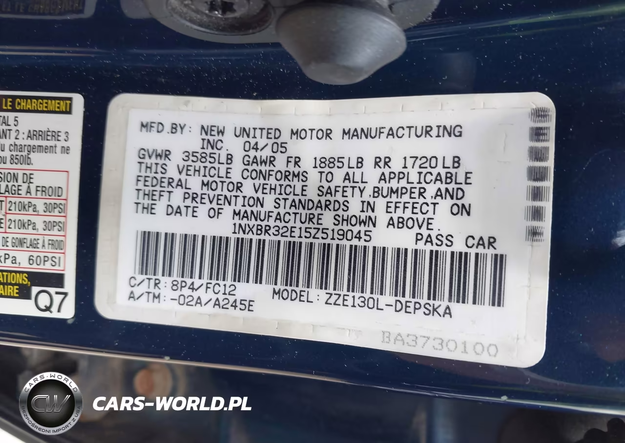 2005 Toyota Corolla S VIN:1NXBR32E15Z519045 - 9