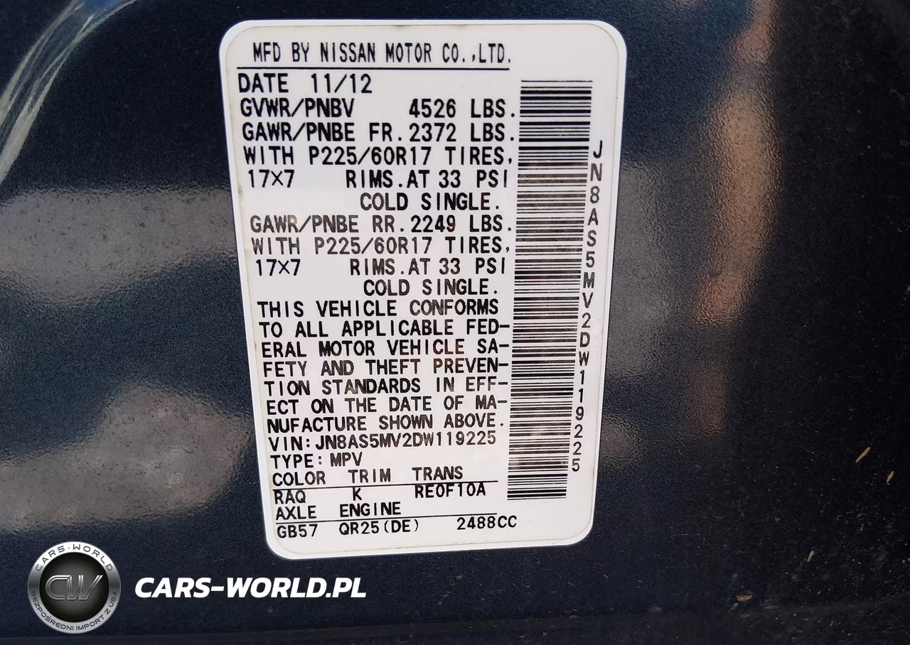 2013 Nissan Rogue Sv VIN:JN8AS5MV2DW119225 - 9