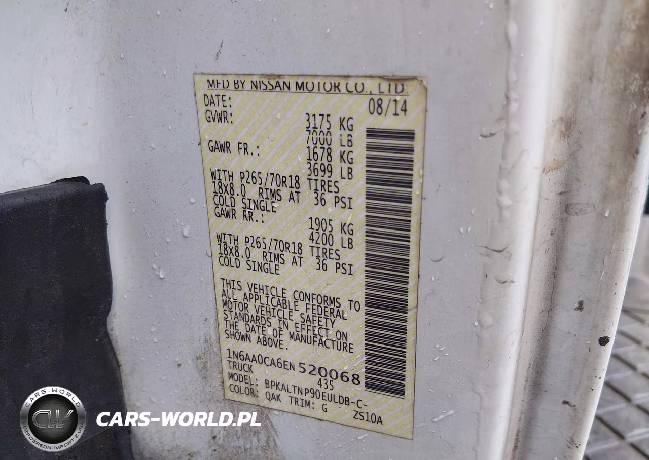 2014 Nissan Titan Sv VIN:1N6AA0CA6EN520068 - 9