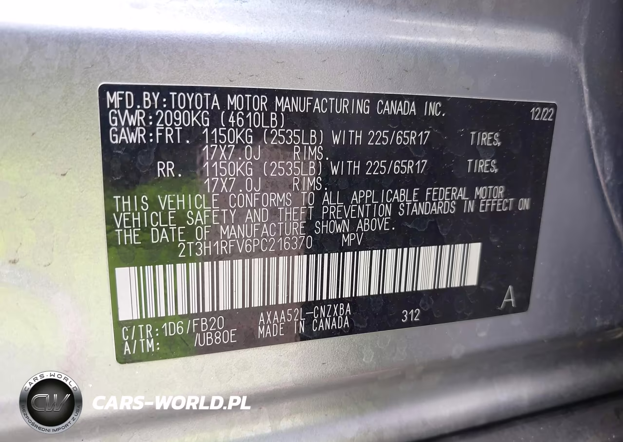 2023 Toyota Rav4 Le VIN:2T3H1RFV6PC216370 - 9