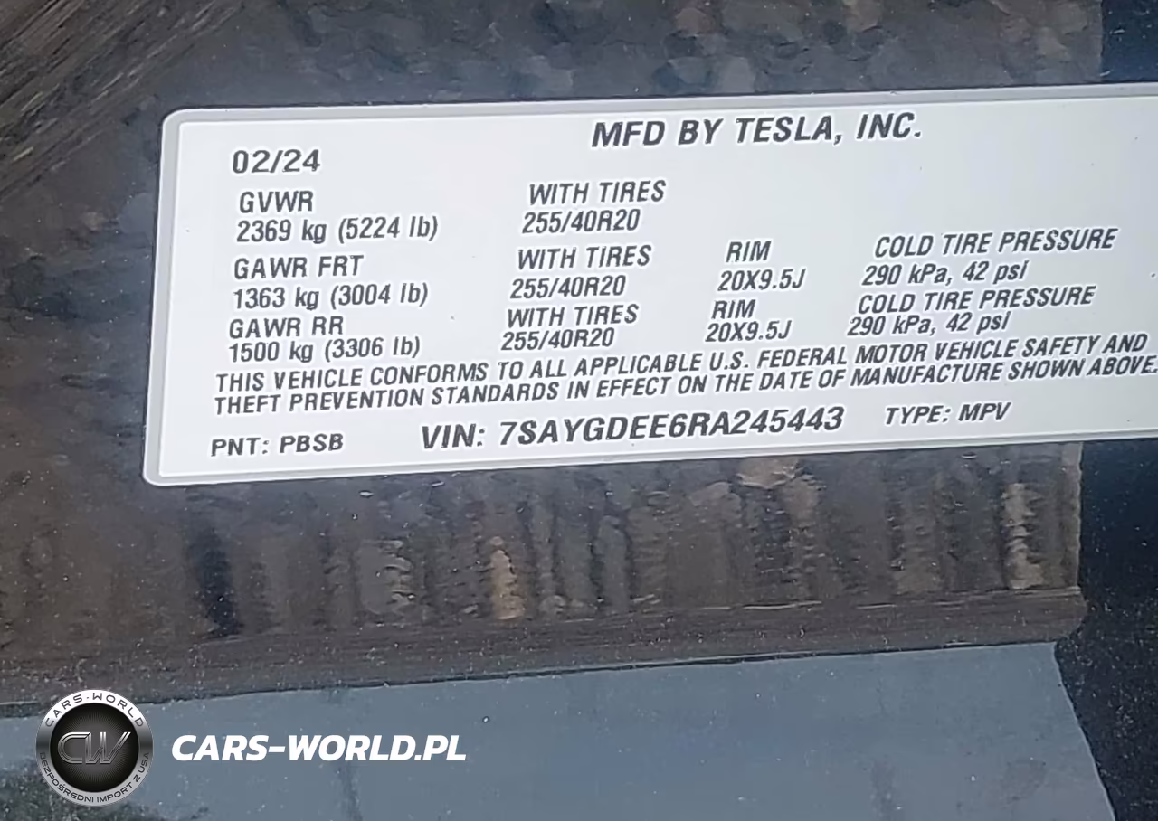 2024 Tesla Model Y Long Range Dual Motor All-Wheel Drive VIN:7SAYGDEE6RA245443 - 9