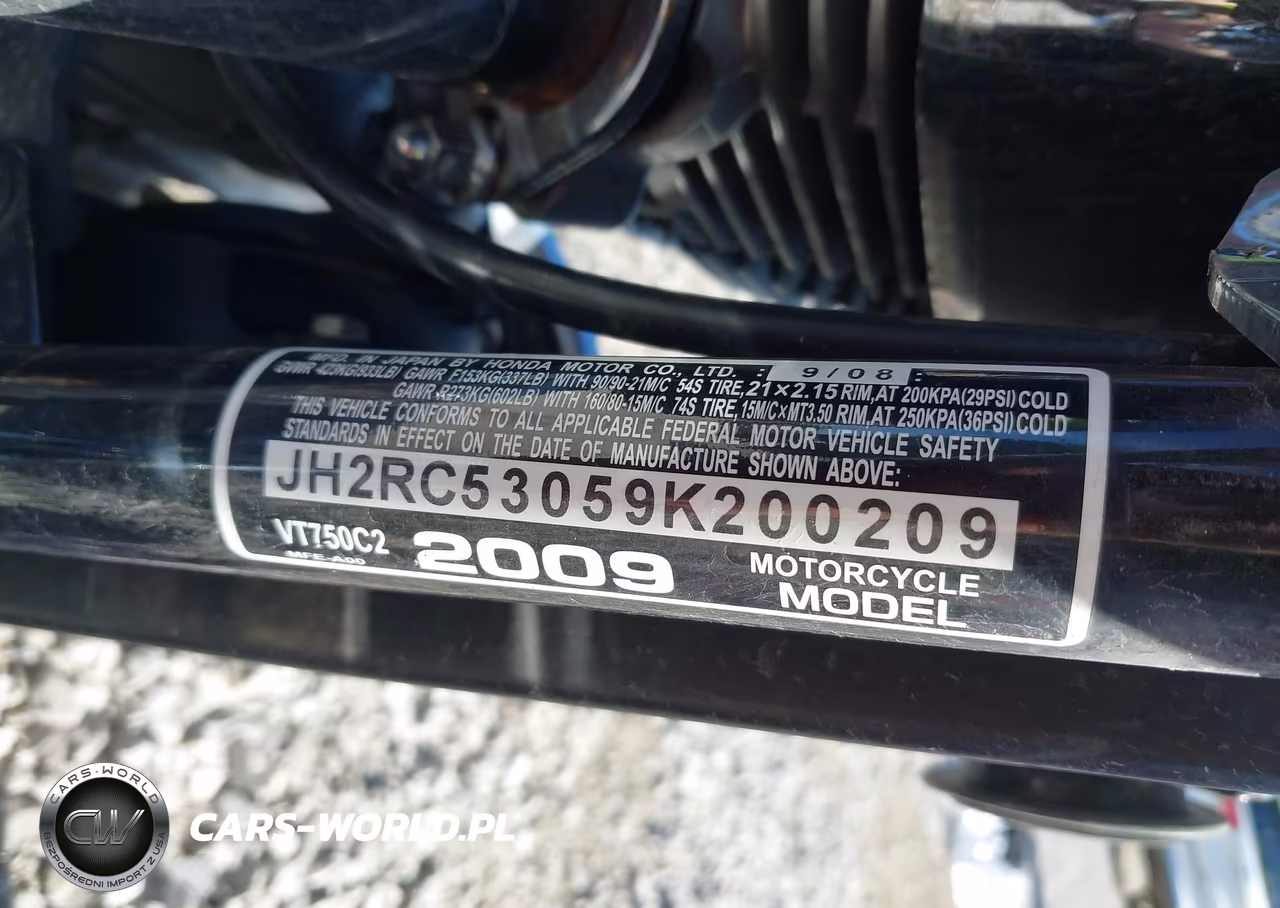 2009 Honda Vt750 C2 VIN:JH2RC53059K200209 - 10