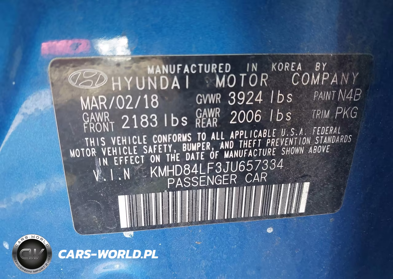2018 Hyundai Elantra Sel VIN:KMHD84LF3JU657334 - 9
