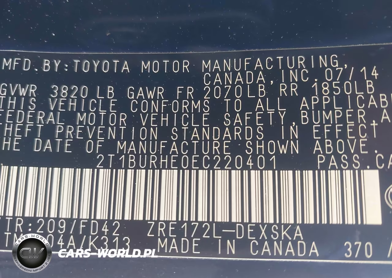 2014 Toyota Corolla S Plus VIN:2T1BURHE0EC220401 - 9