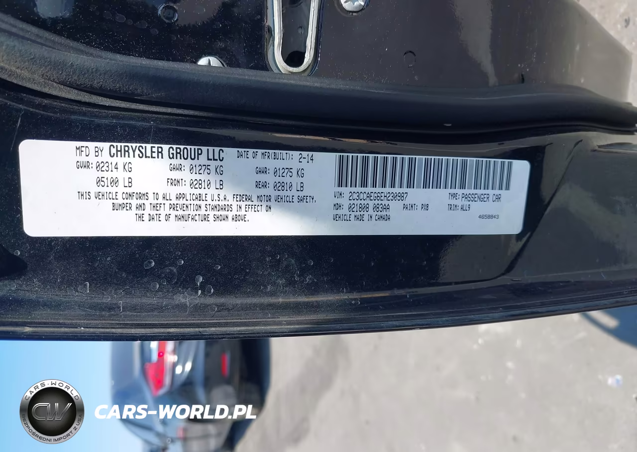 2014 Chrysler 300C VIN:2C3CCAEG6EH230987 - 9