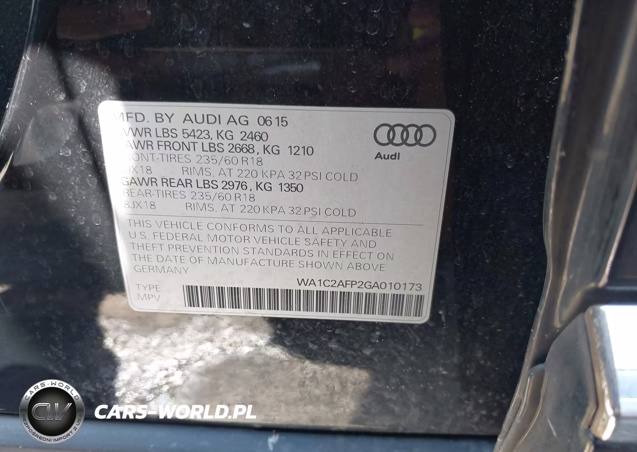2016 Audi Q5 2.0T Premium VIN:WA1C2AFP2GA010173 - 9
