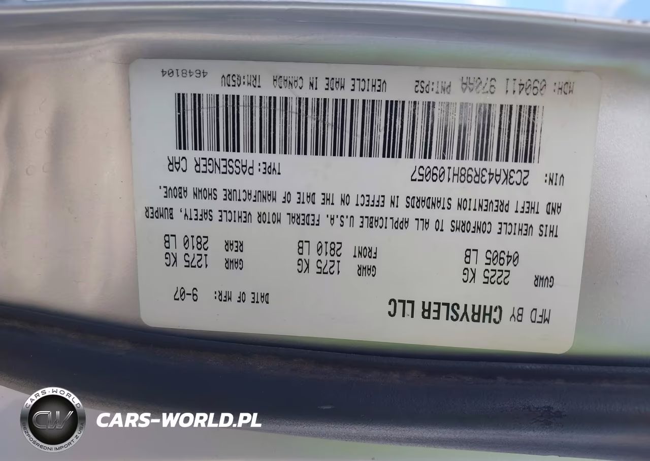 2008 CHRYSLER 300 LX VIN:2C3KA43R98H109057 - 9