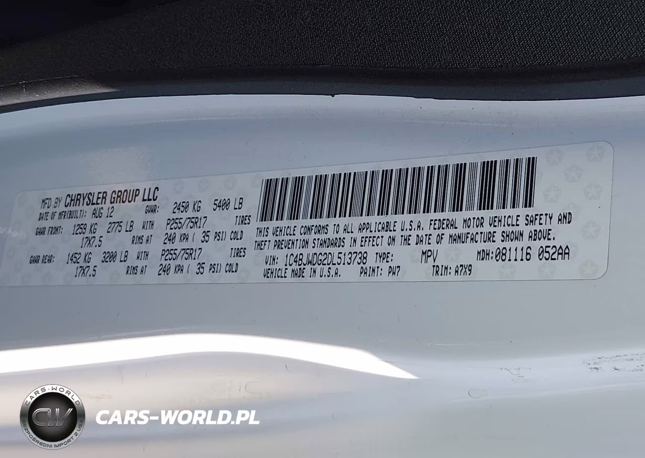 2013 Jeep Wrangler Unlimited Sport VIN:1C4BJWDG2DL513738 - 9