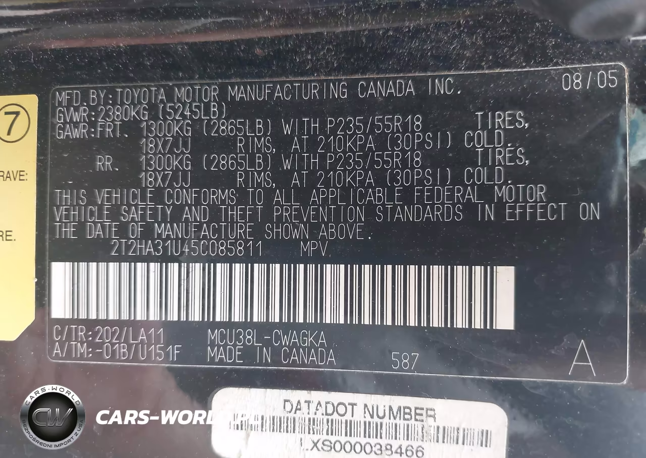 2005 Lexus Rx 330 VIN:2T2HA31U45C085811 - 9