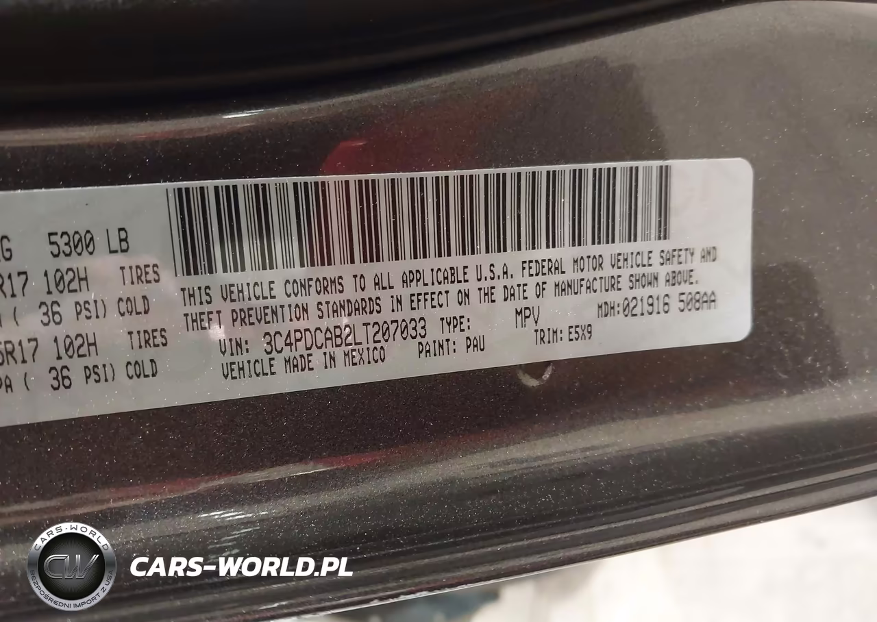 2020 Dodge Journey Se Value VIN:3C4PDCAB2LT207033 - 9