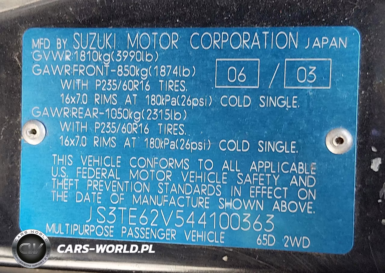 2004 Suzuki Grand Vitara Ex-Lx VIN:JS3TE62V544100363 - 9