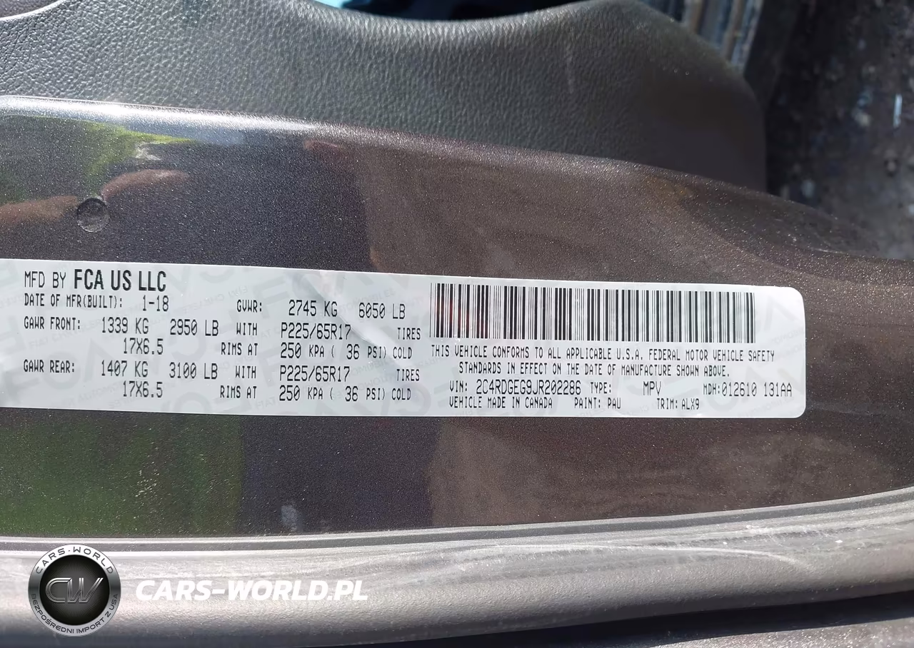 2018 Dodge Grand Caravan Gt VIN:2C4RDGEG9JR202286 - 9