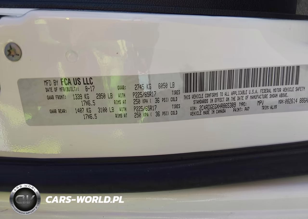 2017 Dodge Grand Caravan Gt VIN:2C4RDGEGXHR865389 - 9
