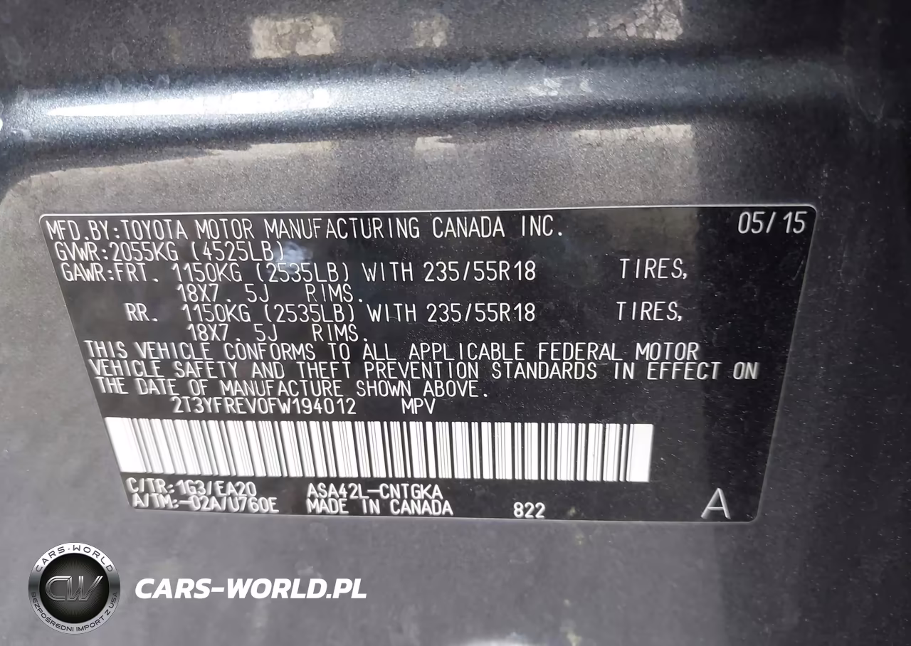 2015 Toyota Rav4 Limited VIN:2T3YFREV0FW194012 - 9