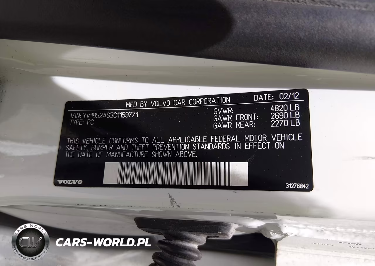 2012 Volvo S80 3.2L-3.2L Platinum-3.2L Premier Plus VIN:YV1952AS3C1159771 - 9