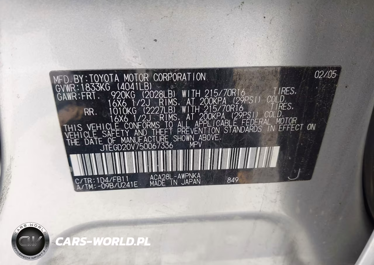 2005 Toyota Rav4 VIN:JTEGD20V750067336 - 9
