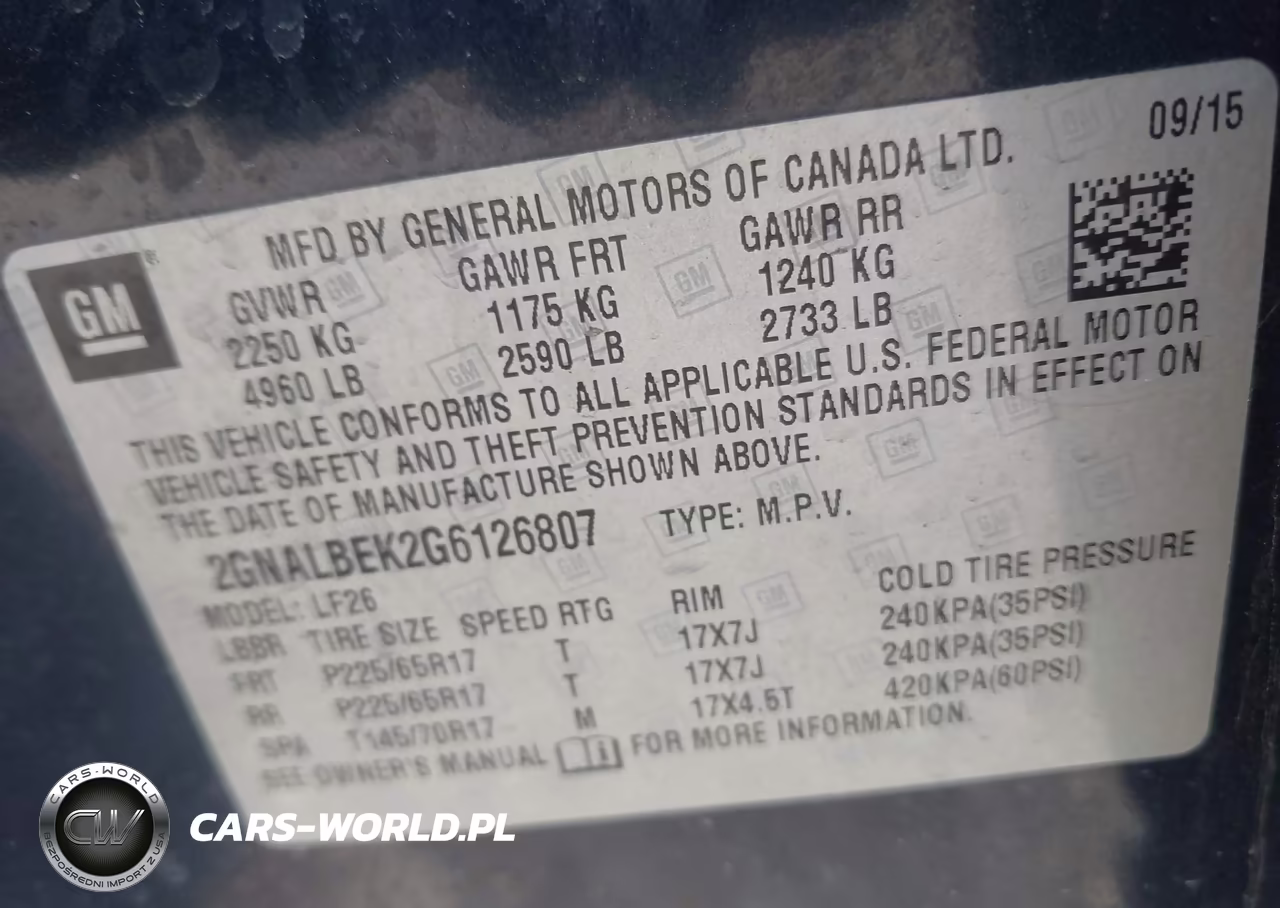 2016 Chevrolet Equinox Ls VIN:2GNALBEK2G6126807 - 9