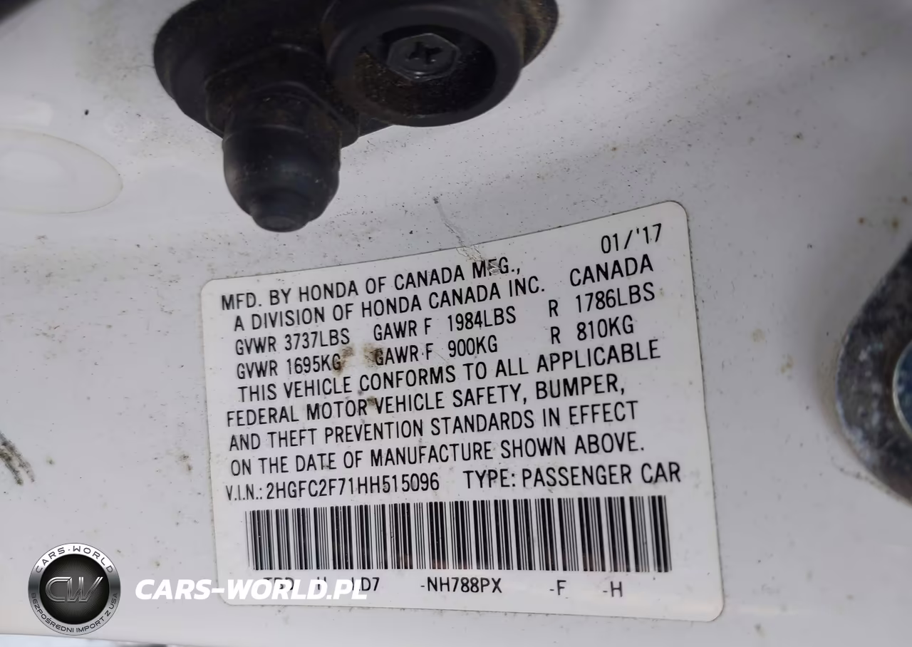 2017 Honda Civic Ex VIN:2HGFC2F71HH515096 - 9