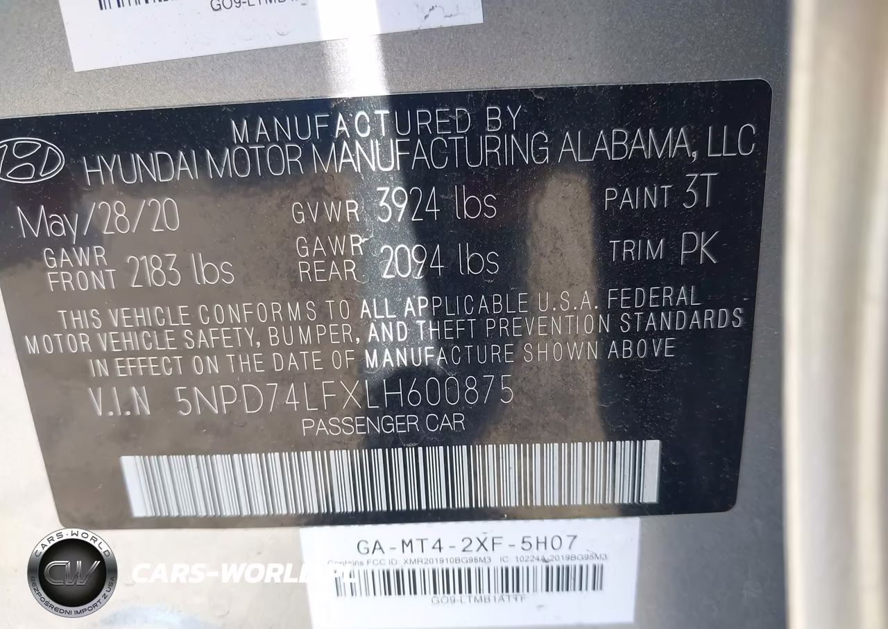 2020 Hyundai Elantra Se VIN:5NPD74LFXLH600875 - 9