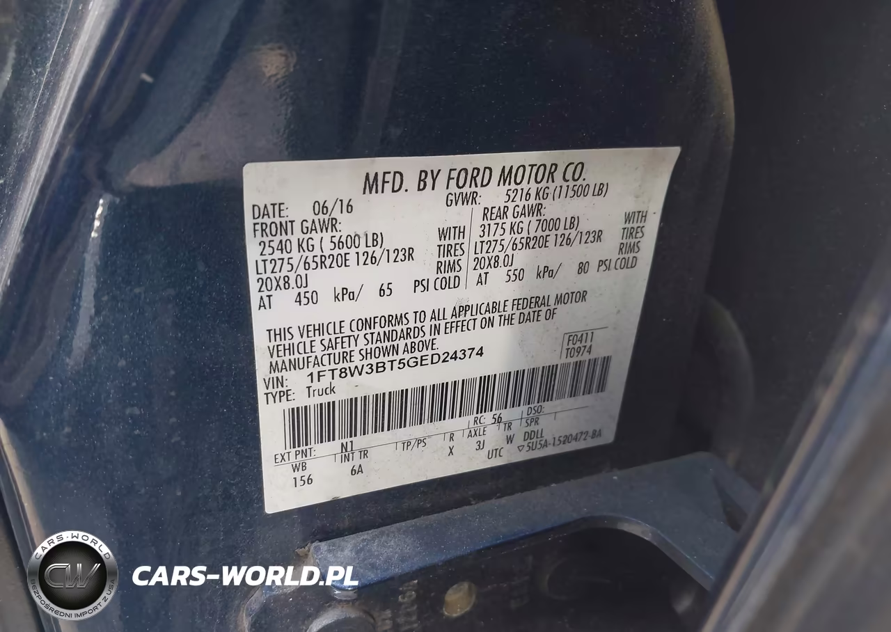 2016 Ford F-350 Lariat VIN:1FT8W3BT5GED24374 - 8
