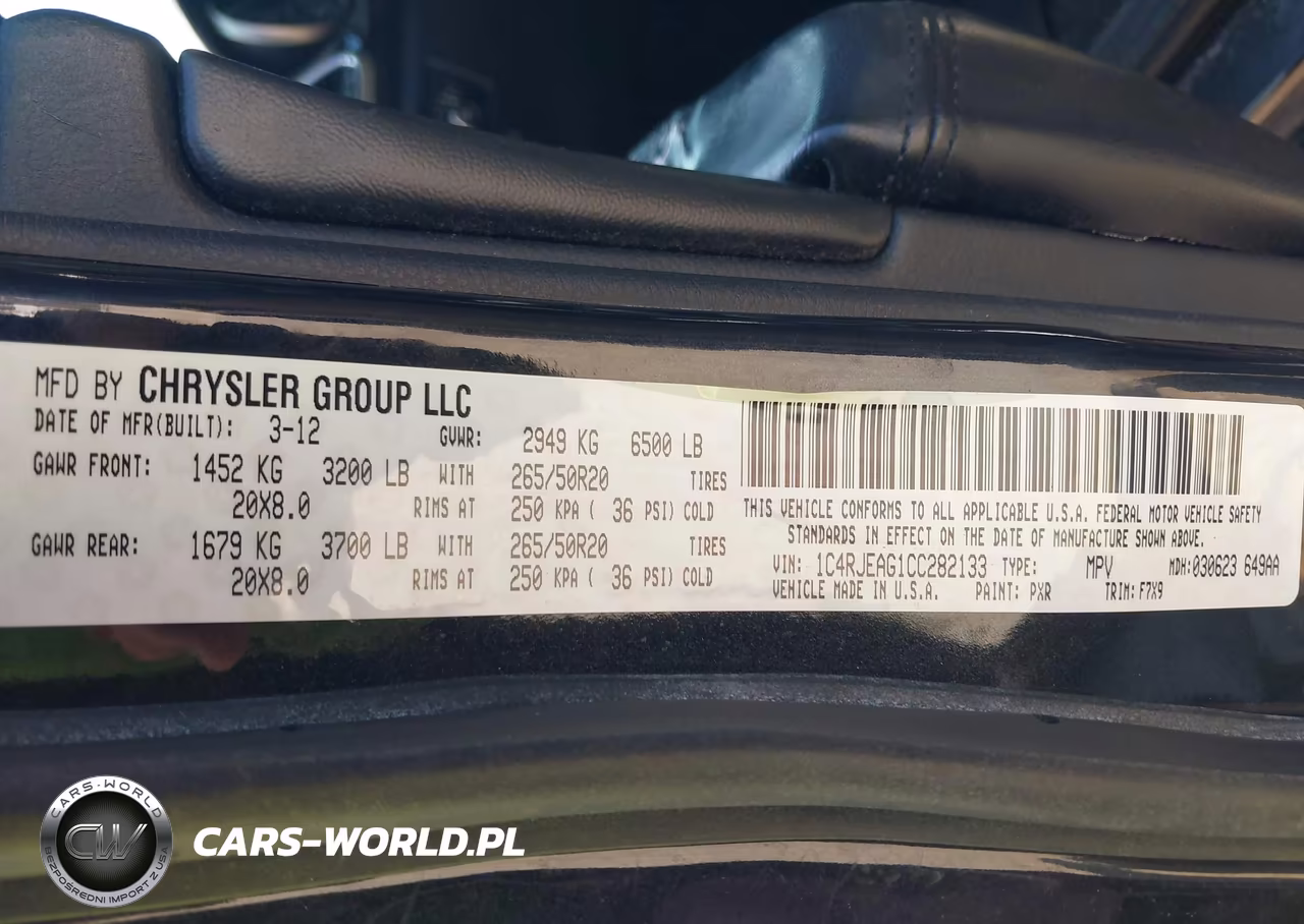 2012 Jeep Grand Cherokee Laredo VIN:1C4RJEAG1CC282133 - 9
