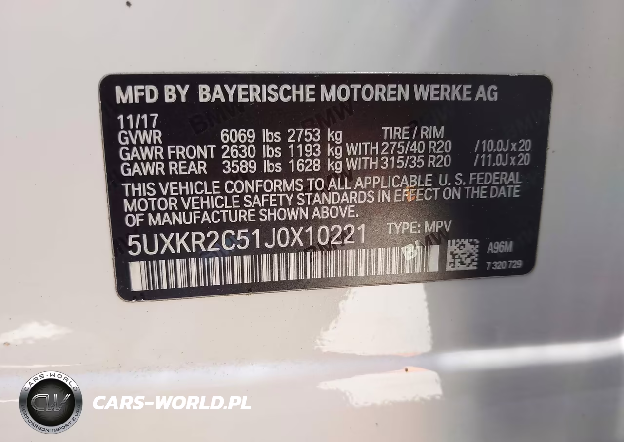 2018 BMW X5 Sdrive35I VIN:5UXKR2C51J0X10221 - 9