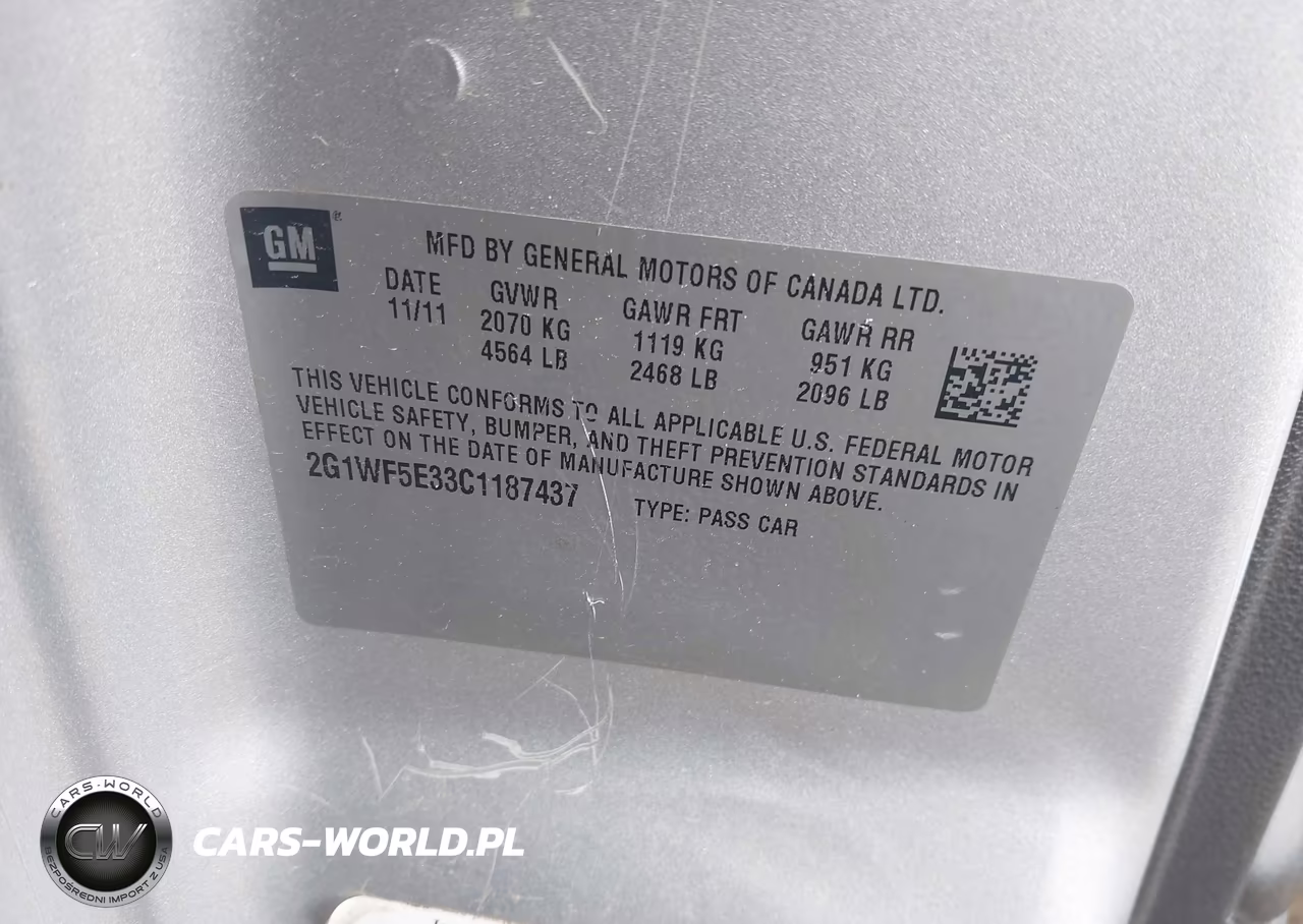 2012 Chevrolet Impala Ls VIN:2G1WF5E33C1187437 - 5