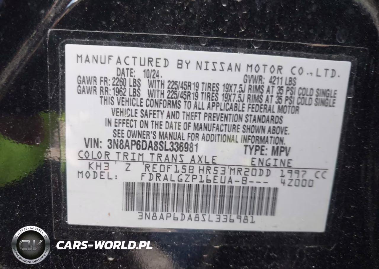 2025 Nissan Kicks Sr Fwd VIN:3N8AP6DA8SL336981 - 9
