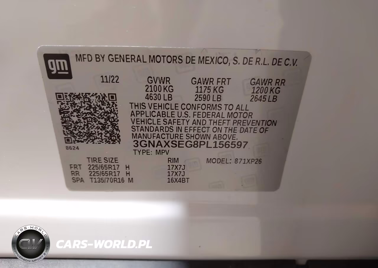 2023 Chevrolet Equinox Awd Ls VIN:3GNAXSEG8PL156597 - 9