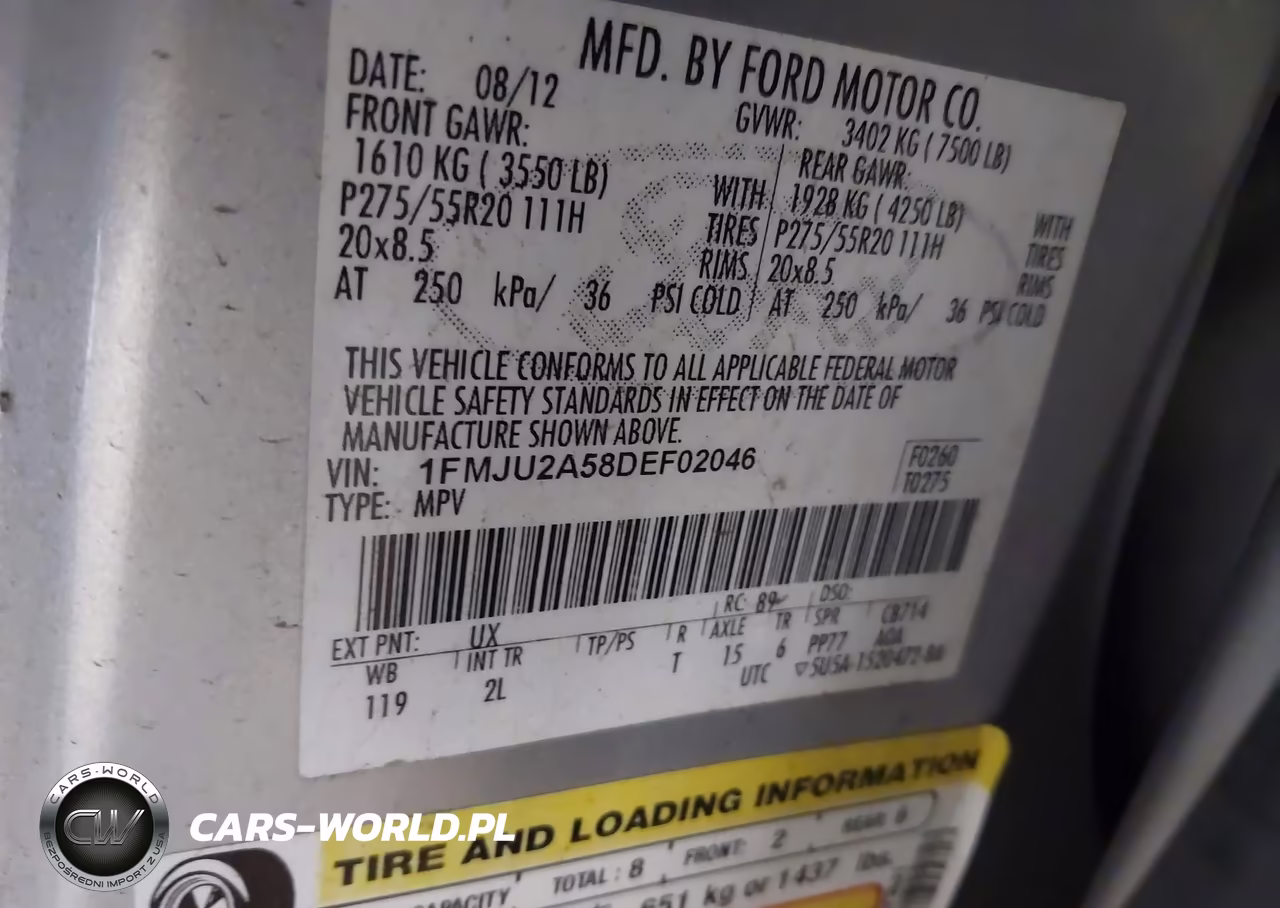 2013 Ford Expedition Limited VIN:1FMJU2A58DEF02046 - 9